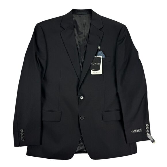 Lauren Ralph Lauren Mens UltraFlex Lattimore Classic Fit Suit Jacket Black 41R